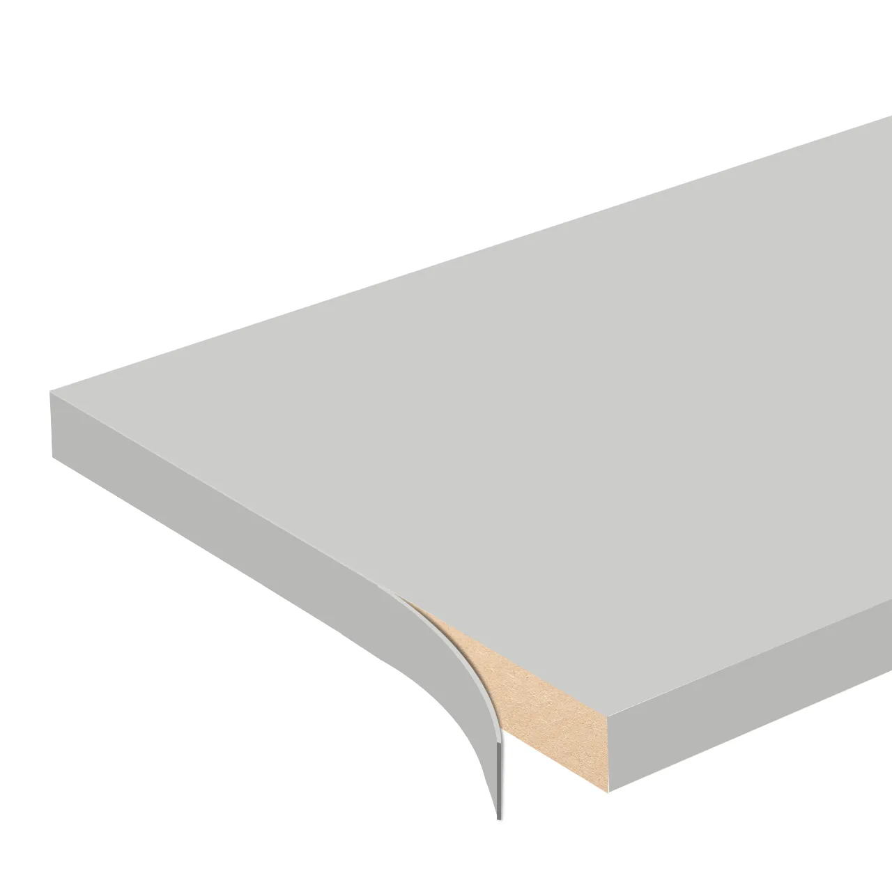 WellP ABS Edge Banding - Crystal Gray